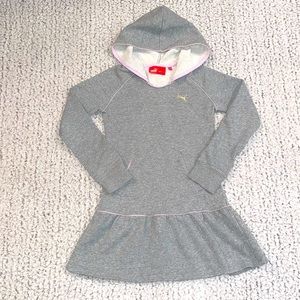 Girl’s Puma Shimmer Sweatshirt Hoodie Dress, Size S